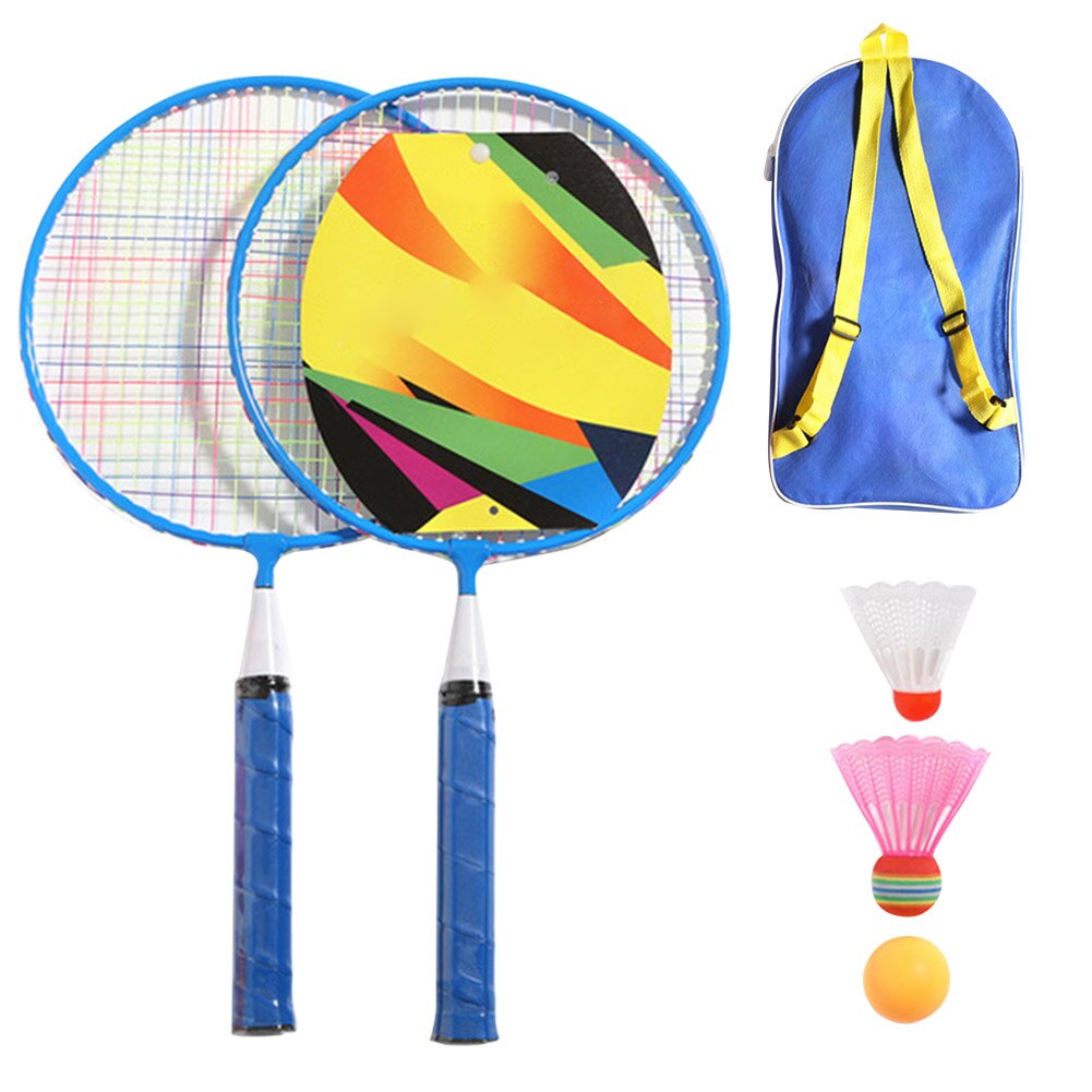 Træning rygsæk sport spil med ketsjere børnehave børn badminton sæt anti-slip håndtag indendørs udendørs pædagogisk legetøj