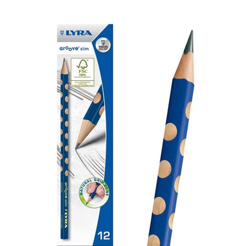 12 stk lyra groove slank blyant hb børn holder pen gestus læring kawaii blyanter skolesæt potloden