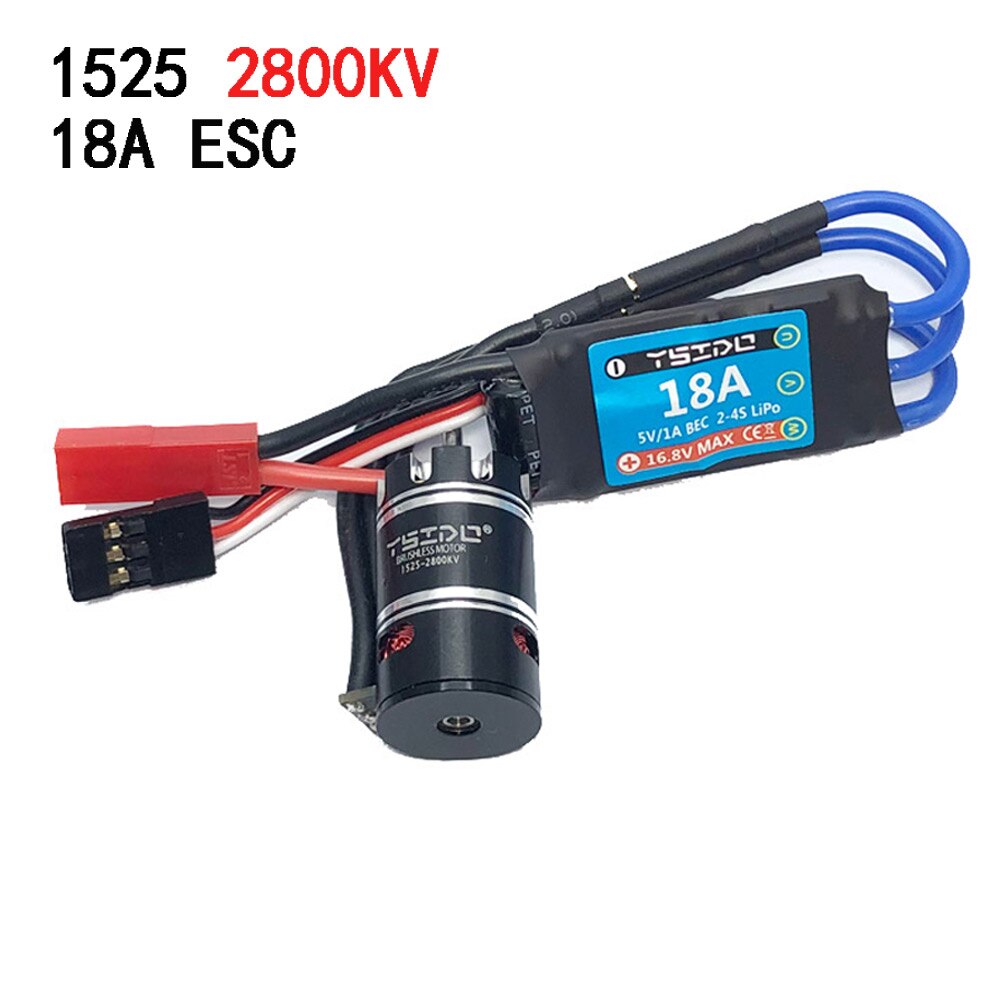 Mini 1525 1410 2800KV 3800KV 5800KV 10800KV Brushless Motor 18A ESC for Kyosho Mr03 Pro Atomic DRZ 1/24 1/28 1/32 RC Car: 2800KV 18A Combo