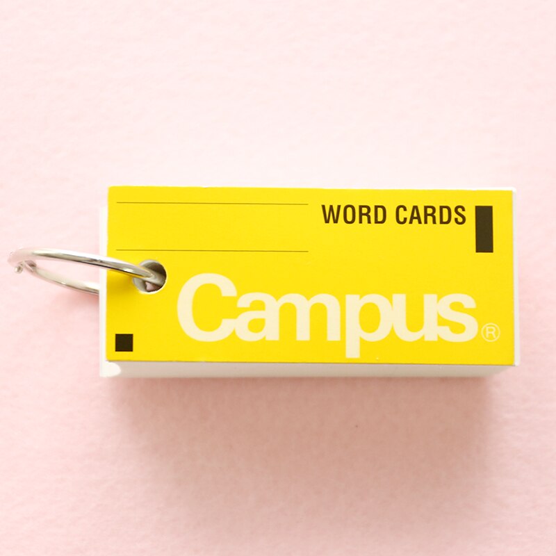 stationery Japanese Portable Campus words Cards Notebook leaflet hoop mini blank notebook pocket book c922: Yellow