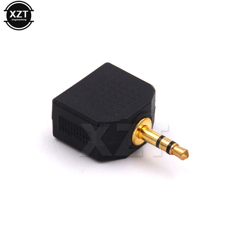 Mini conector de Audio estéreo de 3,5mm macho a doble 3,5mm hembra doble auricular Y adaptador divisor enchufe para teléfono MP3