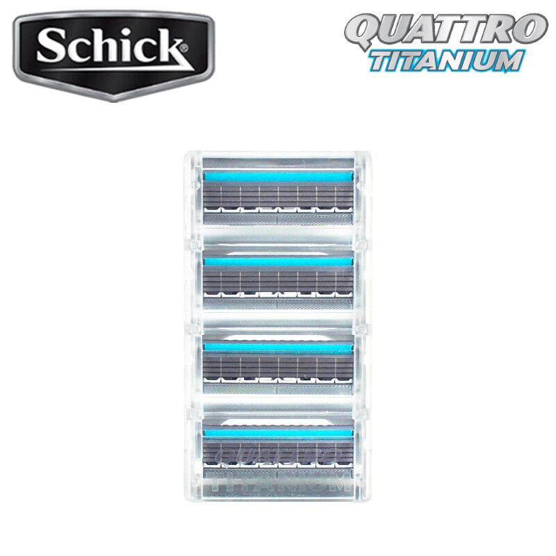1 Razor + 5 Blades Set Original Schick Quattro Titanium Safety Razor Hair Shaving Men Body Shaver