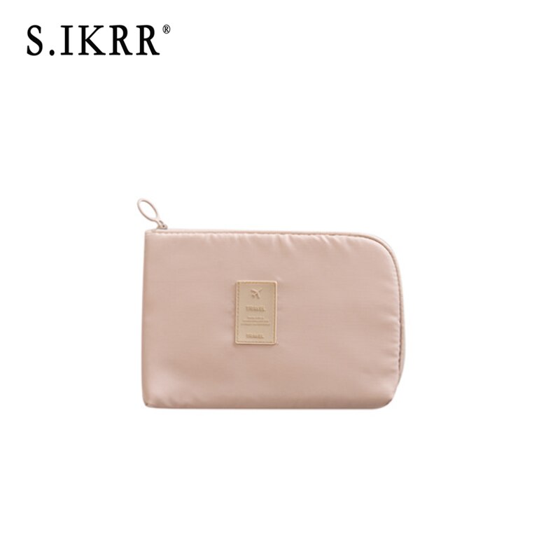 S.IKRR Women Portable Travel Bag Packing Cubes Multi-function Accessories Digital Charger Packge Organizer Small Bag Multicolor: Style1-Beige