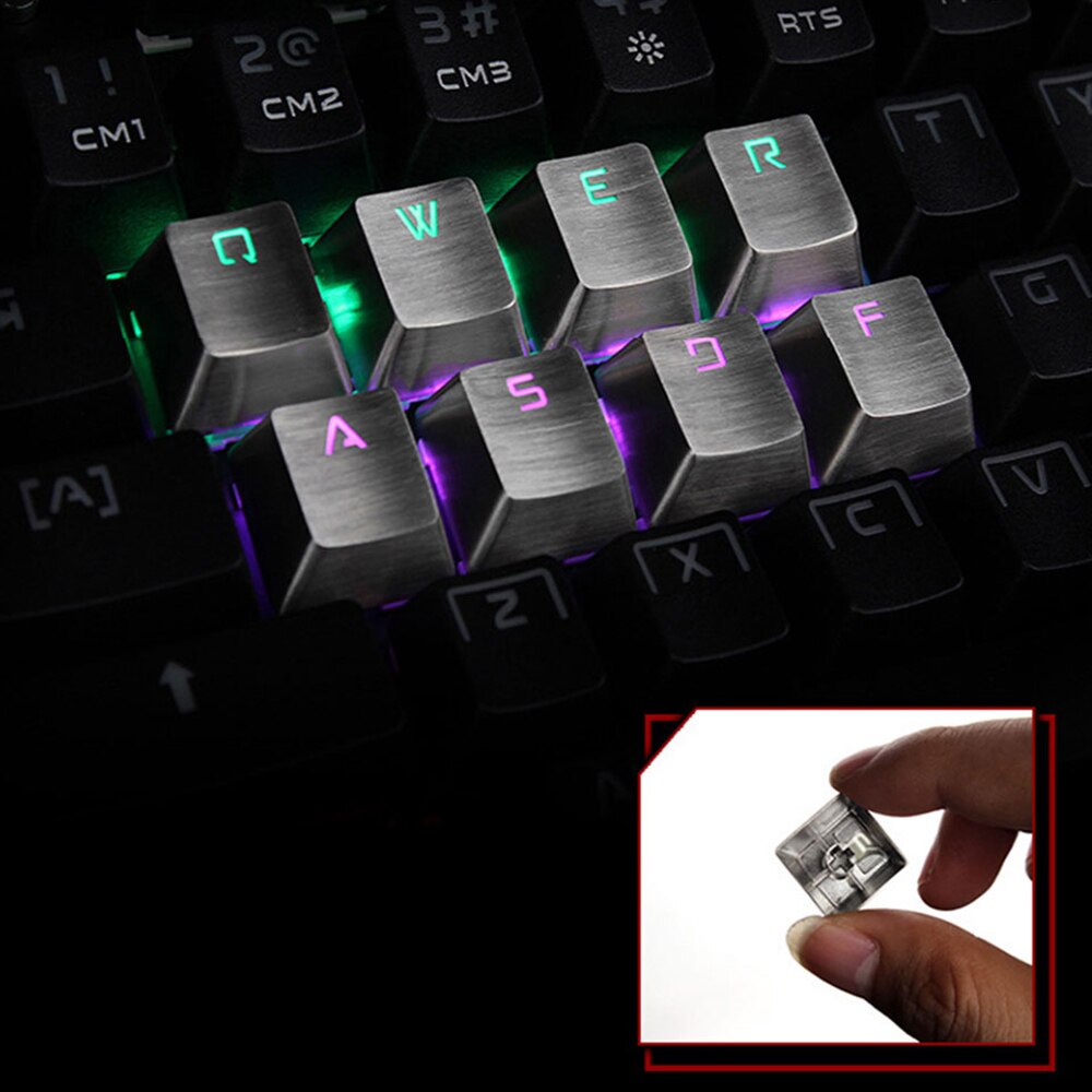 Rvs Richting Pijl Keycaps Voor Cherry Mx Switch Mechanische Gaming Toetsenbord Qwerasdf Backlit Metalen Keycaps