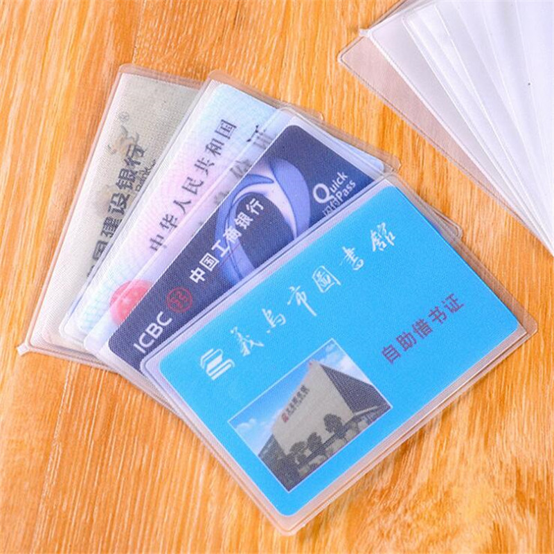 10PCS PVC Wasserdichte Transparente Karte Halter Kunststoff Karte ID Halter Fall Zu Schützen Kreditkarten Karte Schutz Karteninhaber taschen