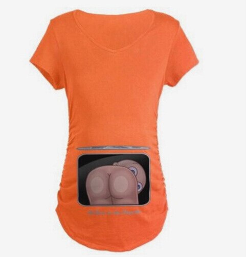 Gravidtröjor gravid t-shirts söta babytryckta kläder för gravida kvinnor t-shirt