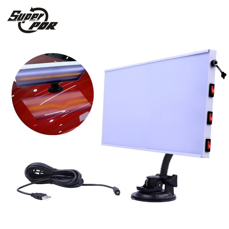 PDR LED Lamp Reflector Board PDR Dent Repair Tools LED Light Reflection Board with Adjustable Holder Hand Tool Set