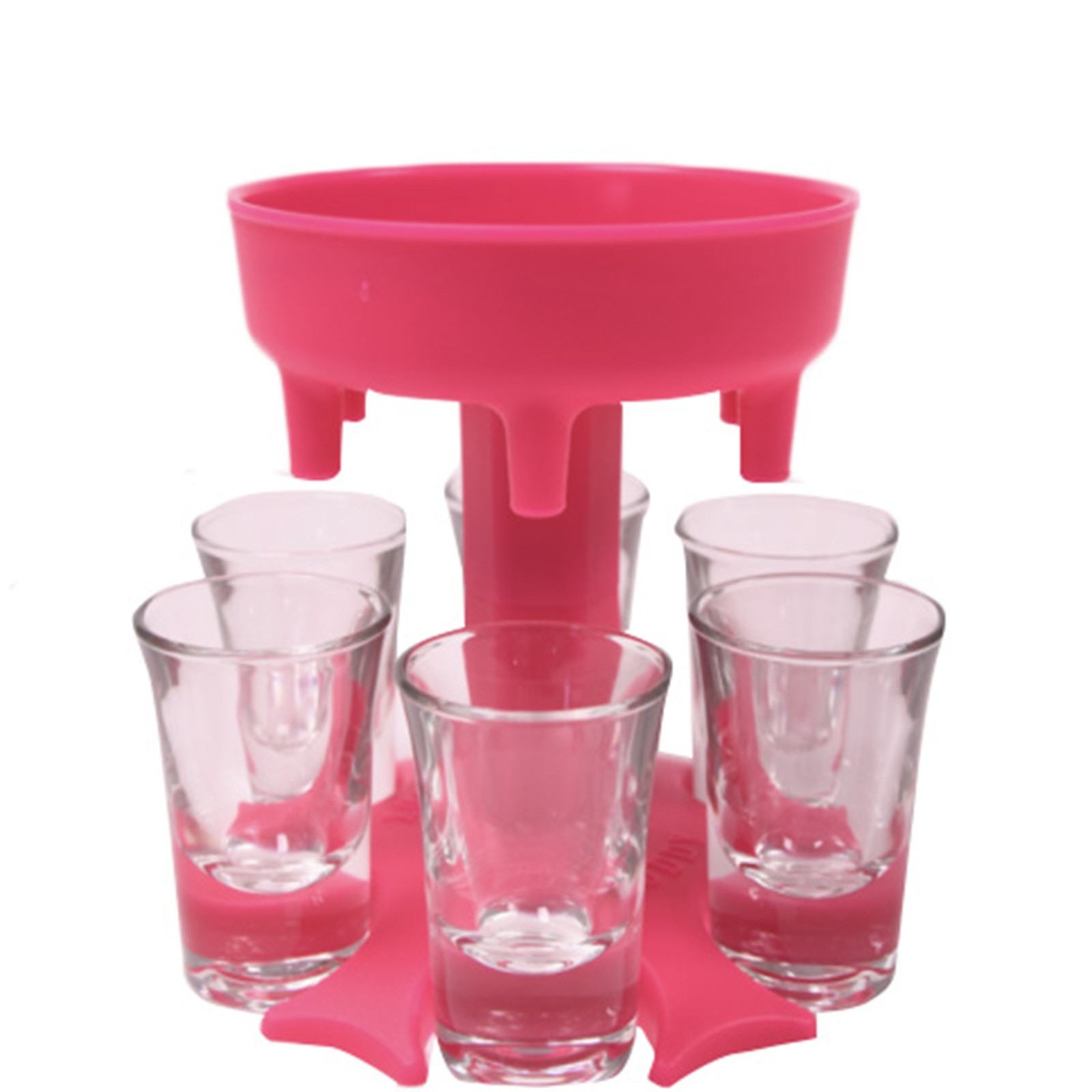 6 Shot Glass Dispenser Holder Caddy Liquor Dispenser Portable Dispenser Party Bar Accessory Drinking Games Glass Dispenser