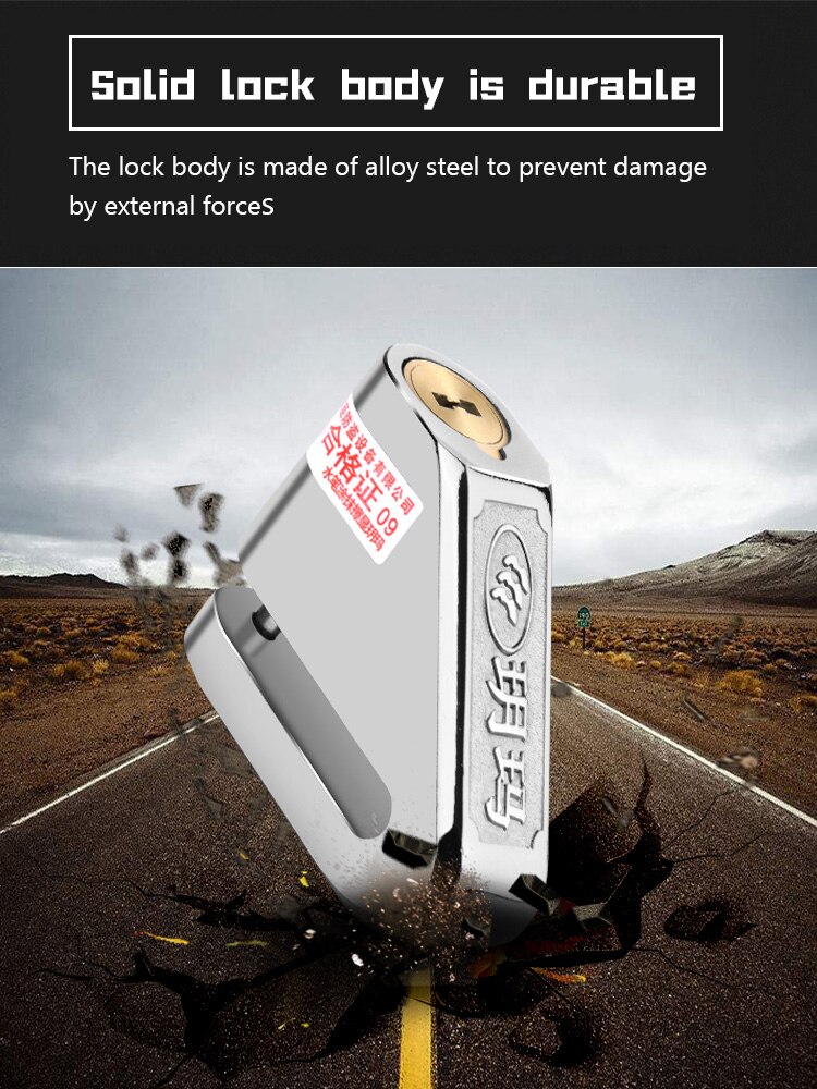 GH Anti theft Disk Disc Brake Rotor Lock For Scooter Bike Bicycle Motorcycle SafetyLock For Scooter Motorcycle Bicycle Safety