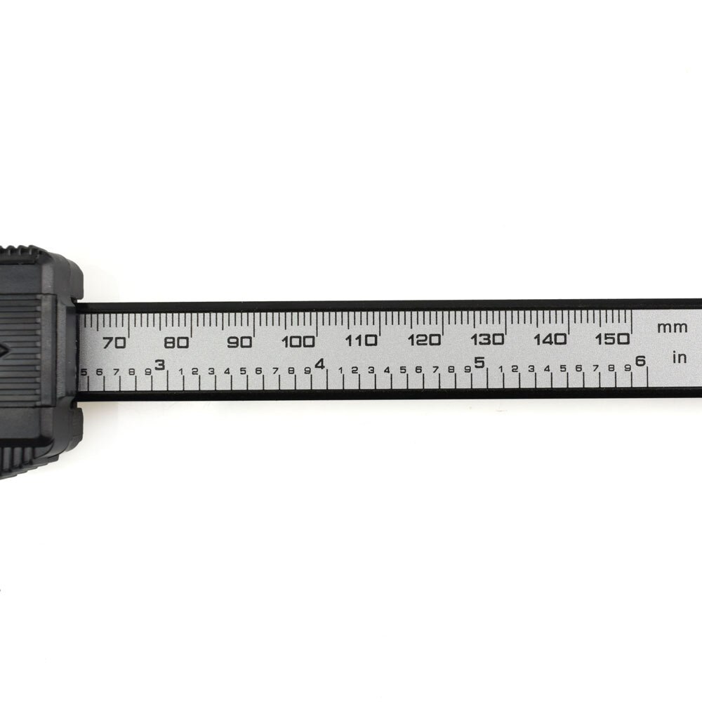 Toolour 150mm/6" Digital Carton Fiber Vernier Caliper Gauge Micrometer with Large LCD Screen Plastic Carbon Measurement Tool