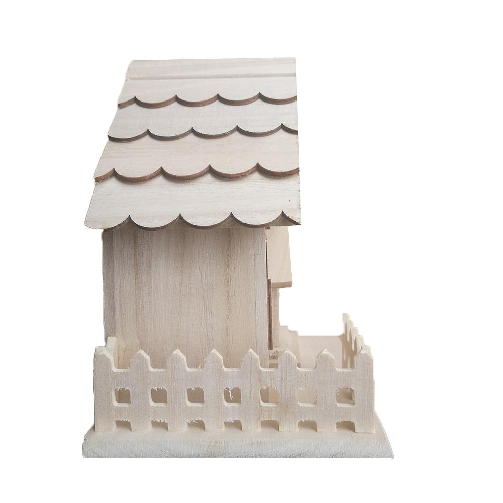 Bird House Box Wooden Bird House Nest Wall-mounted Outdoor Birdhouse Wooden Box Bird House 19x17x13cm