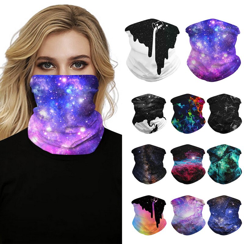 Ademende sjaal voor buiten, bedrukking, bescherming tegen de zon, fiets, gezichtsbedekking, bandana, sjaal, masker