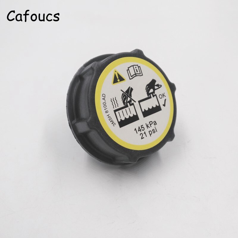 Cafoucs For Ford Focus For Mazda 3 Coolant Water Radiator Bottle Expansion Tank Cap 1301104, 1224233, 3M5H8100AD