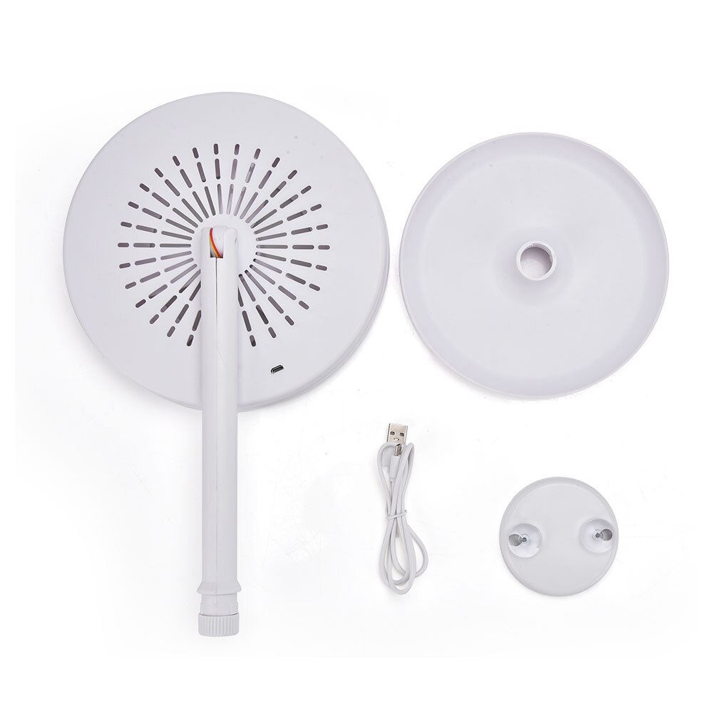 3 i 1 led make-spegel med fläkt smink sminkspegel upplyst bord sminkspegel hemresa 180 graders rotation