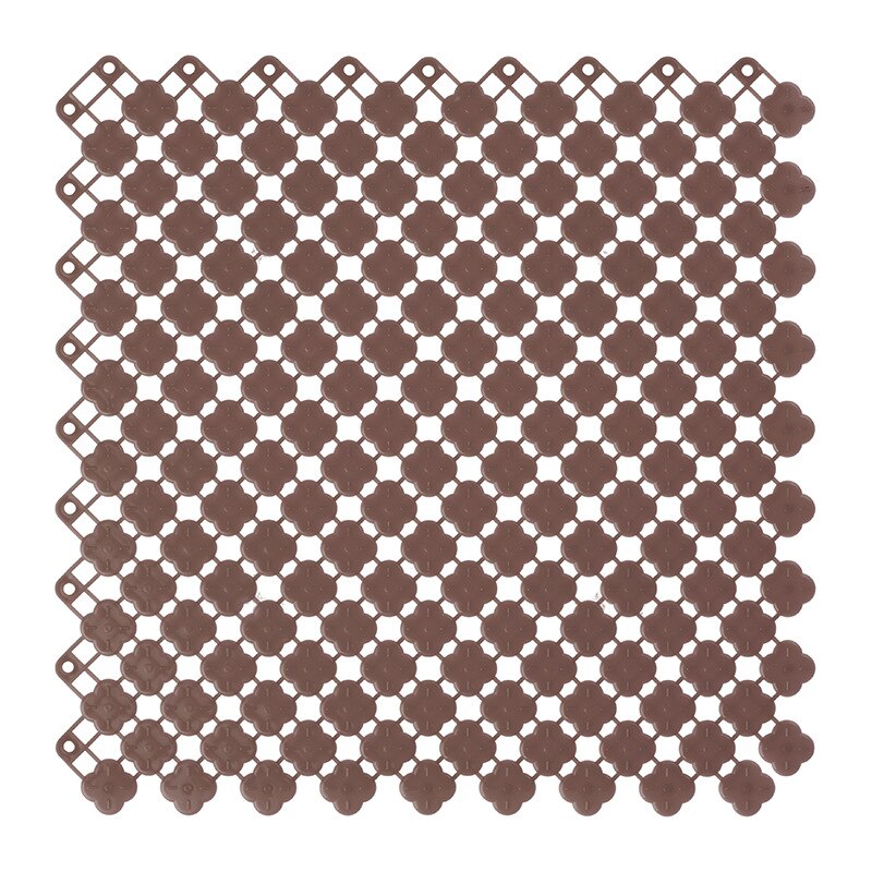25*25cm Anti Slip Bathroom Mat Bath Shower Safe Floor Mat Bathtub Mat Splicing Clippable Flexible Soft Bathroom Rug Foot Massage: Cafe