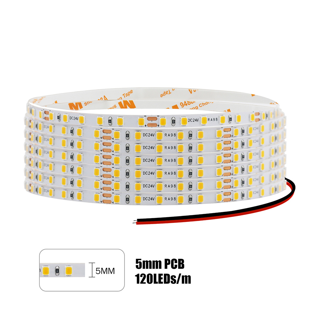 5mm 8mm 10mm pcb led-remsa  ra98 5m 10m 24v 2835 120 240 leds flexibel tejpbelysning 2700k 3000k 3500k 4000k 5000k 6000k: Blå / Blå / 10m