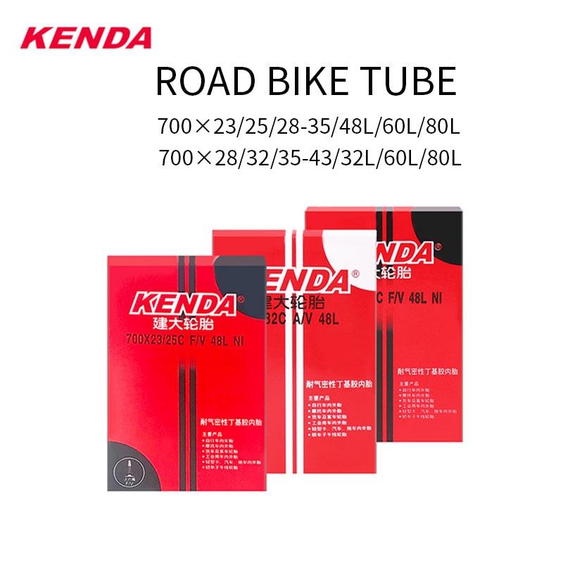 KENDA 700 × 18/23C 700 × 25/28C 700 × 35/43C 700 × 28/32C 32MM 35MM 48MM 60MM 80MMAV FV Route Vélo Chambre À Air