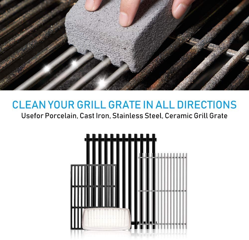 Paquete de 3 parrillas de limpieza de ladrillos-una piedra mágica para limpiar de forma segura y rápida parrillas planas elimina la parrillas resistentes herramienta de barbacoa