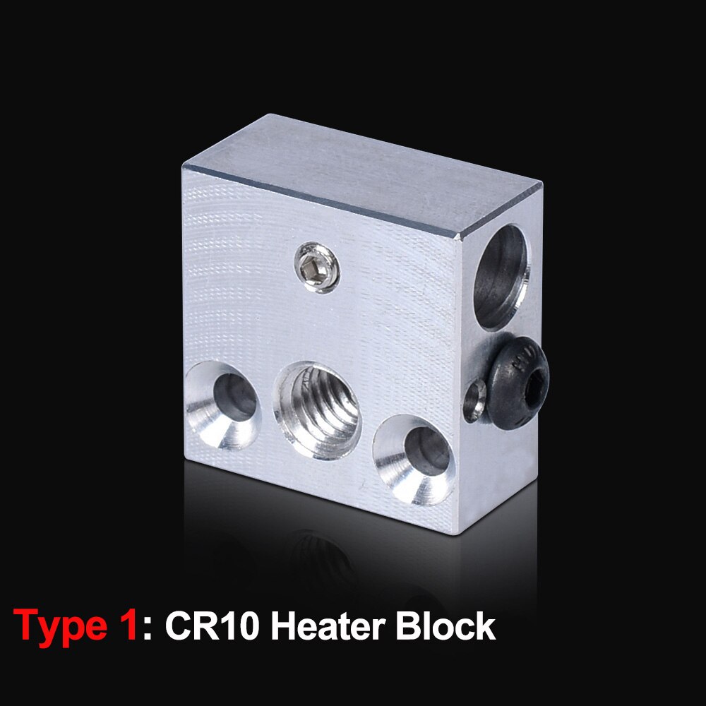CR10 Heater Block For Micro Swiss Cr10 Hotend Creality Ender 3 Mk7/Mk8/Mk9 Silicone Sock Nozzle J-head Extruder: 1PC / CR10 Heater Block