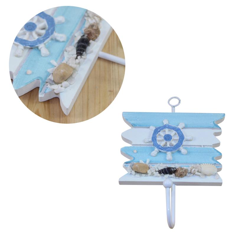 Mediterranean Style Hanging Hook Wooden Hook For Cafe Bar Club Home Decoration Home Sroeage Hook Key Holder