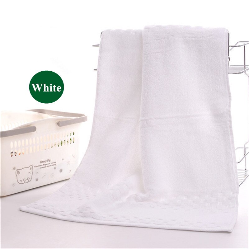 Zhuo  mo 40*75cm 220g luksus egyptisk bomuldsbadehåndklæder til voksne badehåndklæder bløde ansigtsvask håndklæder: Hvid
