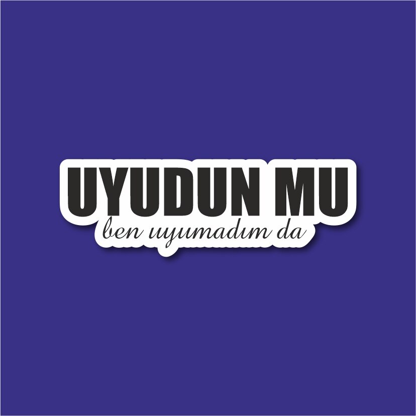 Uyudun Mu Laptop En Telefoon Sticker-Decal Max.8cm