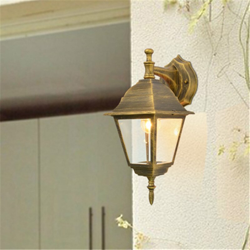 Vattentät amerikansk led vägg veranda lampor utomhus trädgård gata villa lampa gång balkong korridor vintage krans dekor