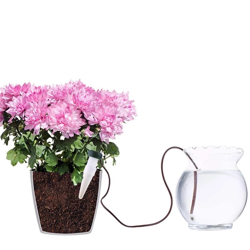 DIY Indoor Automatic Drip Irrigation Device Moving Plant Potted Waterer Bottles for Plant Waterer Ceramic Probes garden tools