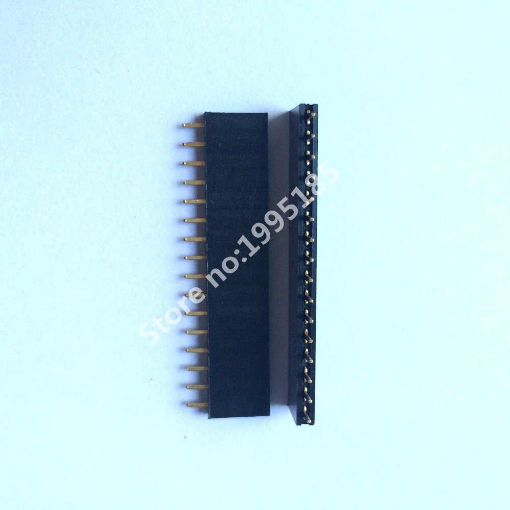 100PCS 1x16 Single Row 16 Pins PCB Socket Female Header 2.54MM 1*16P