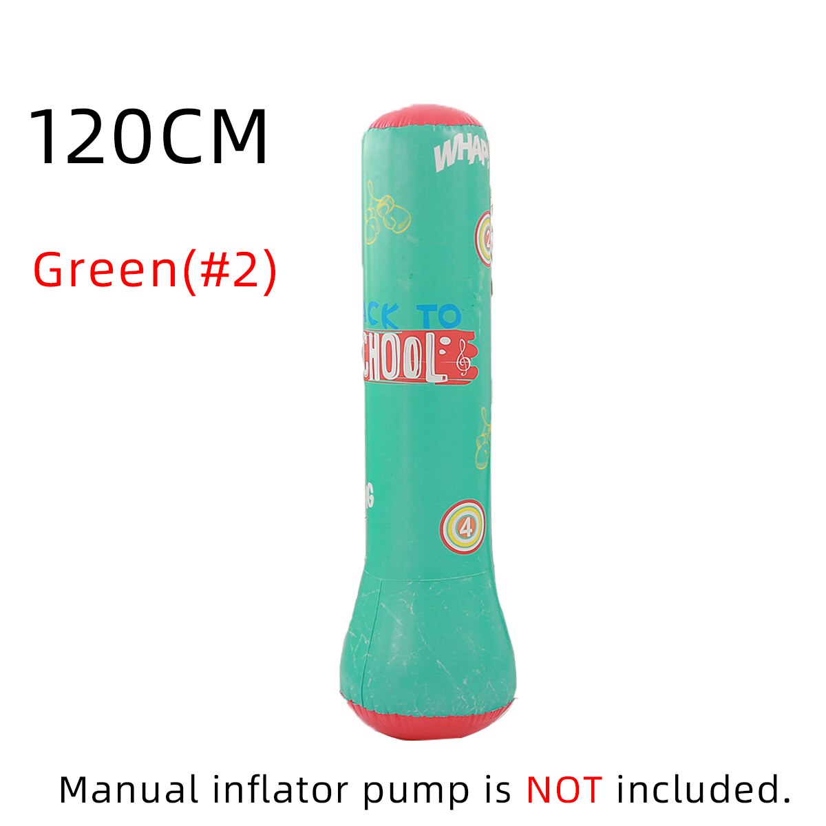 Boxing Punching Bag Boxing Muay Thai Inflatable Tumbler Decompression Punching Sandbag for Kid Adult Force Training 120/160cm: 120cm Green