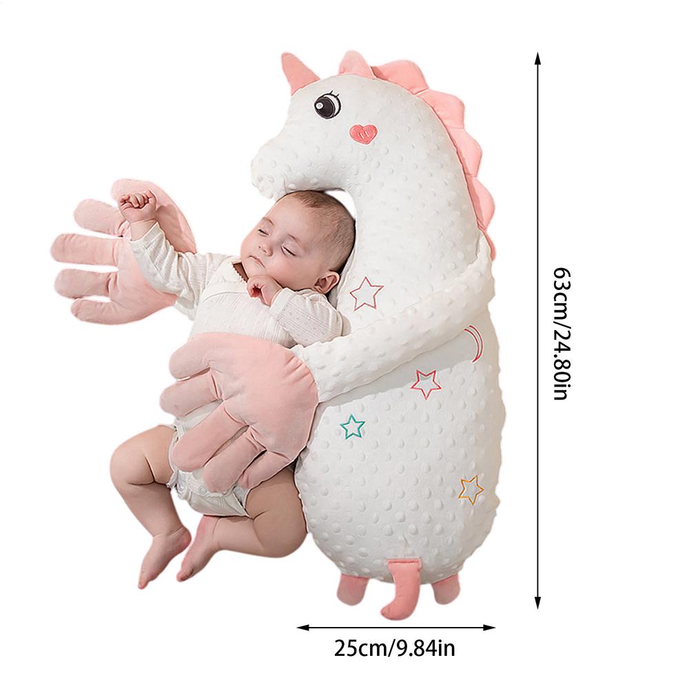 Palma calmante para bebé, chupete automático para dormir con relleno de animales, velocidad ajustable, Control remoto, compañero para dormir para bebé: Rosa