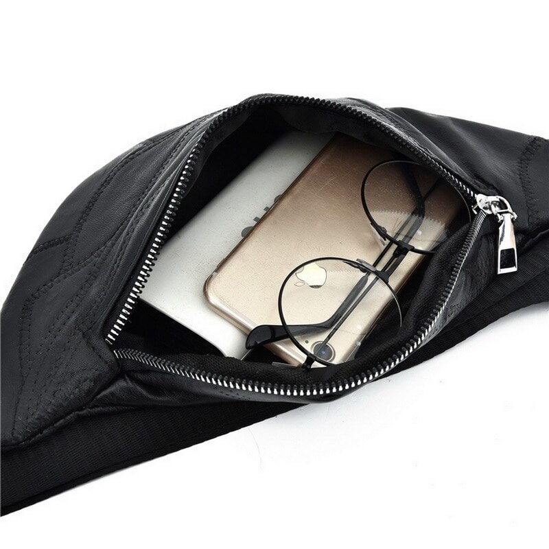 Populær dametaske fanny pack pu taske bæltepung lille pung telefonnøgletaske hvid sort taljepakker