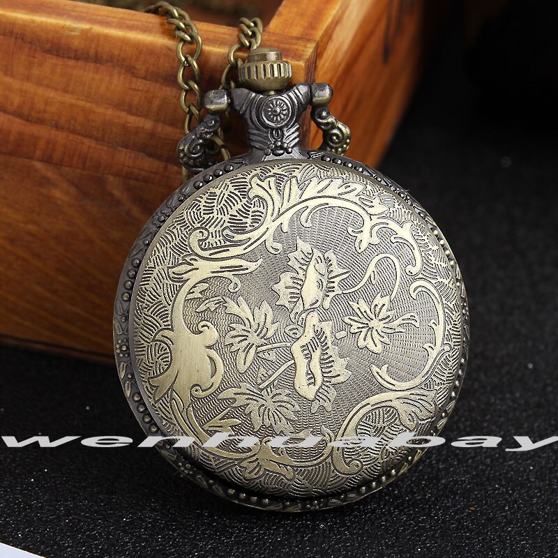 St.Petersburg Men Pocket Watch Vintage Retro Horseman Men's Quartz Fob Chain Watches Pendant Necklace Chain Women Mens Boy