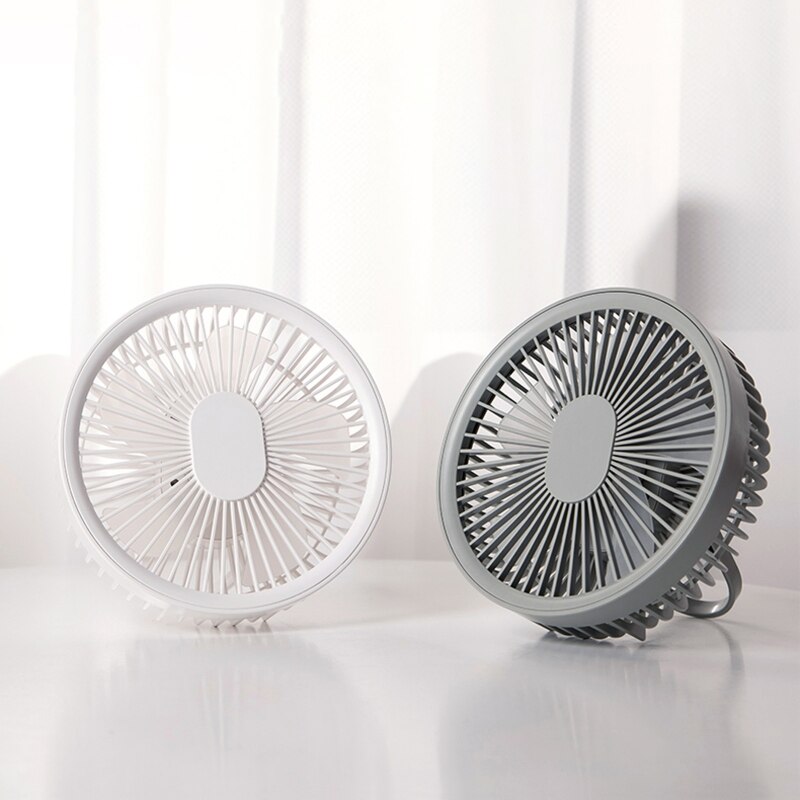 7Inch Multifunctionele Usb Bureau Ventilator Plafond Ventilator Met Led Licht En Haak 3Speed Opknoping Fan Rgb Voor Slaapkamer home Office D5QC