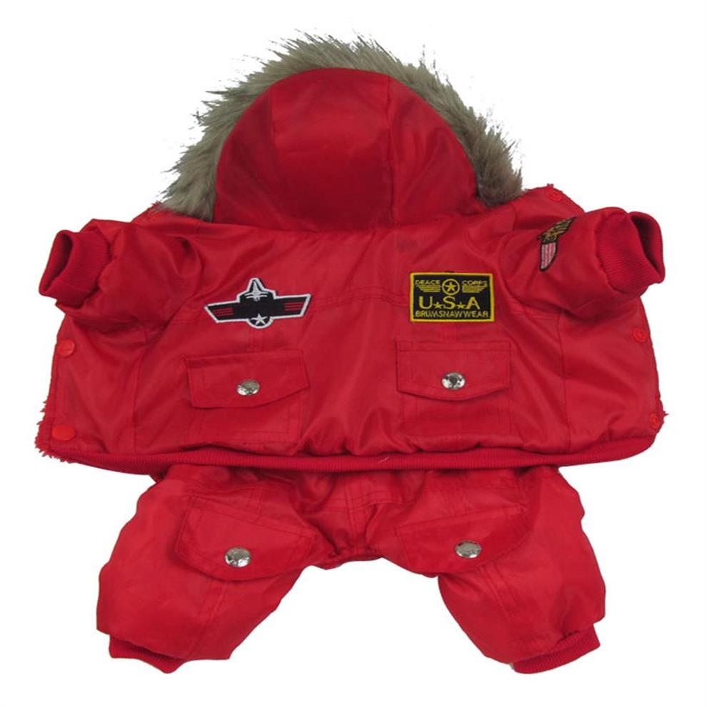 Hupullinen haalari vedenpitävä pieni koiran vaatteet lentäjä fleece talvitakki lumipuku ulkokoira kissa parka takki kangas