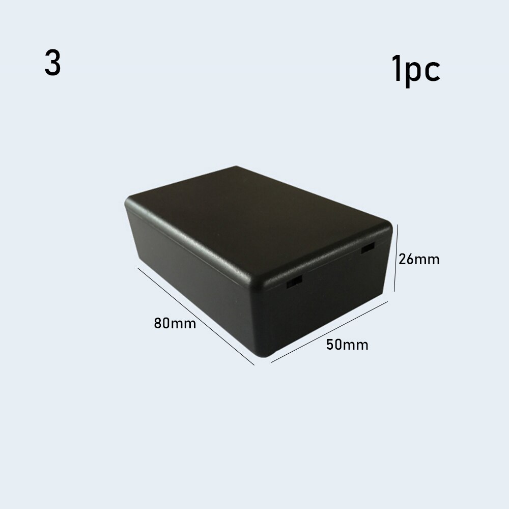 22 Sizes Project Electronic Project Box ABS Plastic Waterproof Cover Instrument Case Enclosure Boxes 8 Sizes: black 80x50x26mm