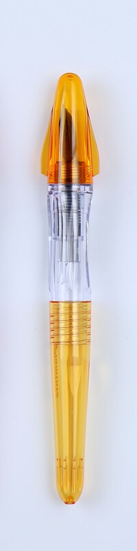 Stylo-plume pilote Pluminix, pointe plate transparente, Extra-petite, pointe audacieuse, calligraphie arabe japonaise Kawaii: Orange / B