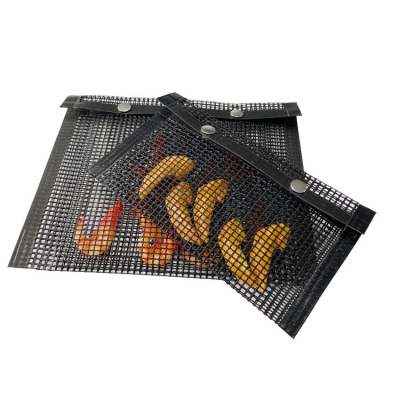 Non-stick mesh grillpose til udendørs picnic værktøj genanvendelig og let at rengøre non-stick bbq bagtaske grill tilbehør