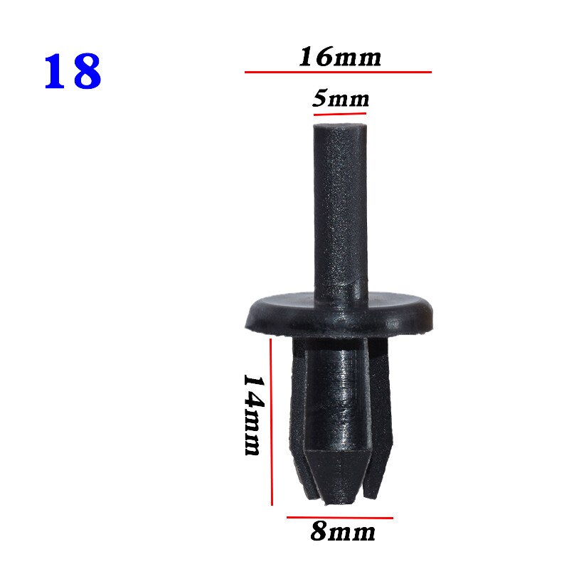 För volvo  s40 s60 s80 s90 lxc 9 c30 c60 c70 c90 xc60 xc90 v40 v60 bildörrpanel sidokjol stötfångare skärmband clips fästelement: 10 st nummer 18
