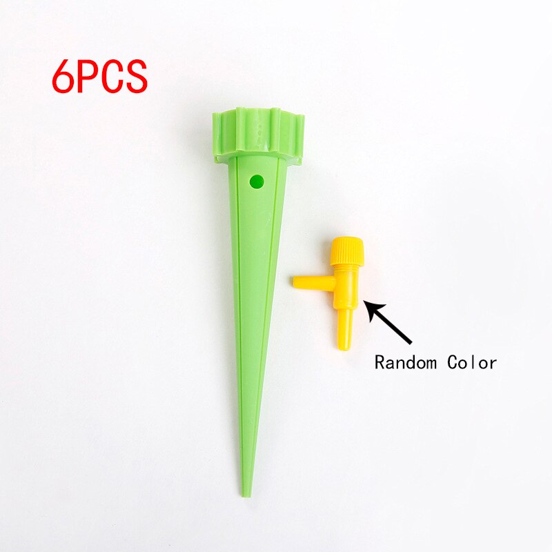 6/12/30PCS Auto Drip Irrigation Watering System Indoor Garden Adjustable Automatic Irrigation Watering Spike for Plants Flower: 6pcs green