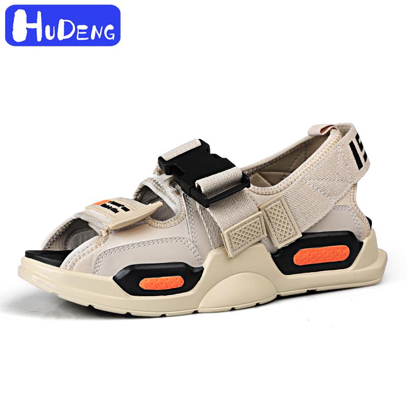 HUDENG Römischen Herren Gladiator Sandalen lässig Bequem und Weich Plattform Strand Sandalen Männliche Schuhe Sommer