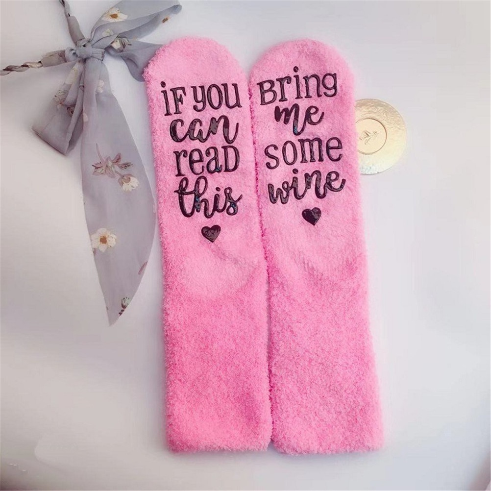 Dames heren wijnsokken met letteropdruk als je deze compressiesok kunt lezen stijlvolle unisex grappige sokken casual ademende sokken