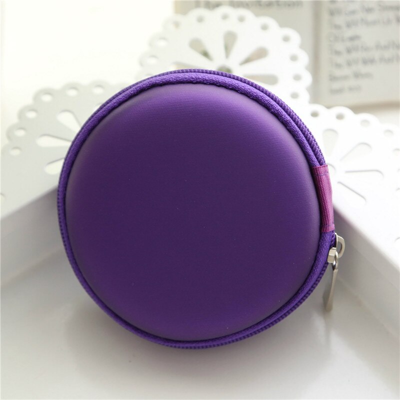Draagbare Case Voor Case Hoofdtelefoon Mini Ritssluiting Ronde Opslag Harde Tas Vierkante Headset Doos Voor Reizen Kleine Opslag Object: style2-01