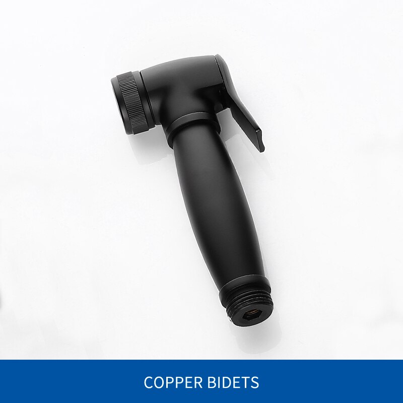 Solid mässing toalett bidé sprayventil svart handhållen bidé kran rengöringsset bärbar bidé dusch set dusch kit: Endast bidé