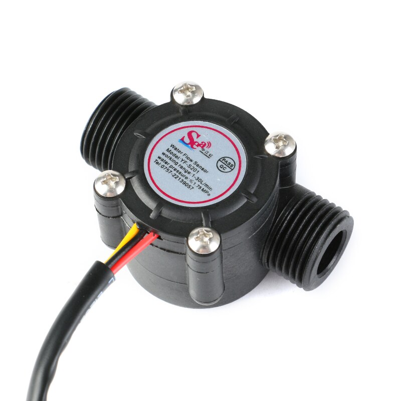 1-30L/min 1.2MPa 1/2" Flowmeter Hall Effect Control Water Flow Sensor