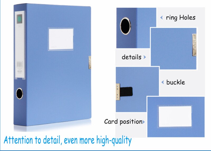Plastic file box A4 5602 data storage box filling products file folder box file Brand DELI office stationery
