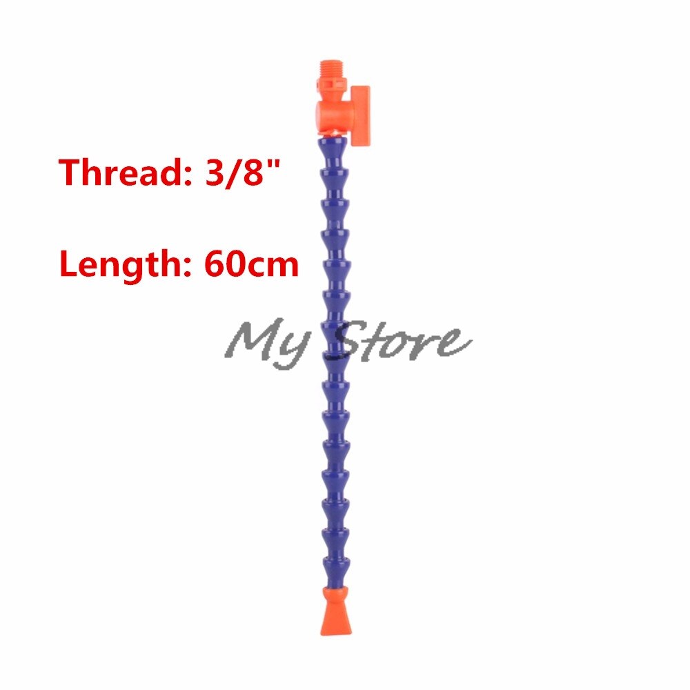 1/4'' 3/8" 1/2" Light Machine Bamboo Oil Coolant Pipes Blue Round Nozzle Water Cooling Flexible Oil Coolant Hoses Plastic: 03 x 60mm  Flat