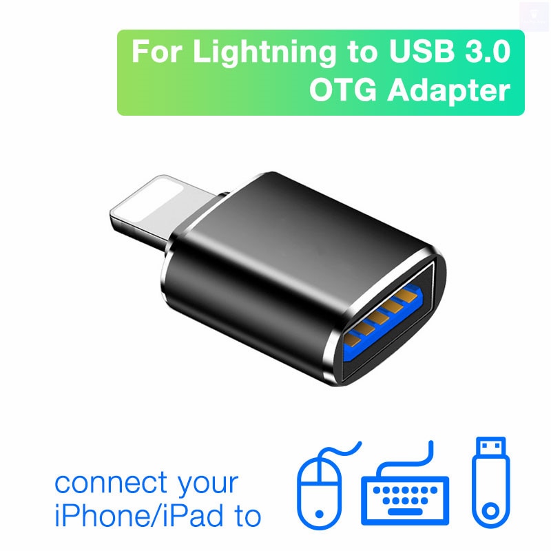 Lightning Naar Usb Otg Camera Adapter USB3 Vrouwelijke Connector Voor Iphone Naar Usb Een Data Usb Disk Voor Iphone 12 11 Pro Max Mini SE2 Xs