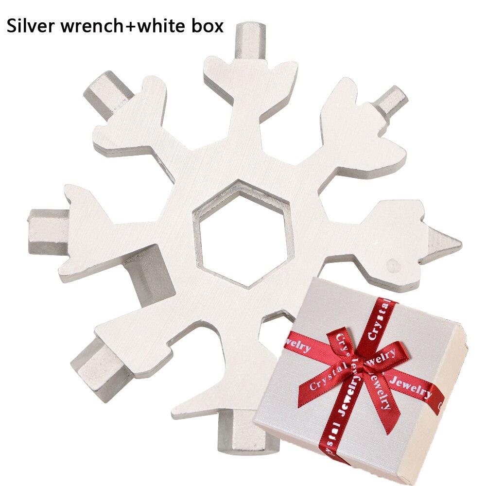 18 in 1 Tragbare Multifunktionale Schneeflocke bilden Schlüssel Saker 18-in-1 Schneeflocke Multi-Werkzeug Mini Tasche schlüssel: Gold