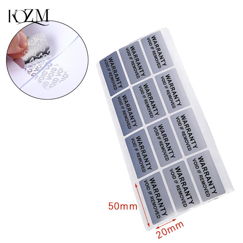 Gwarancja naklejka ochronna 40*20mm zabezpieczająca pustka zabezpieczająca naklejki na etykiety jednorazowa naklejka zabezpieczająca przed podrabianiem
